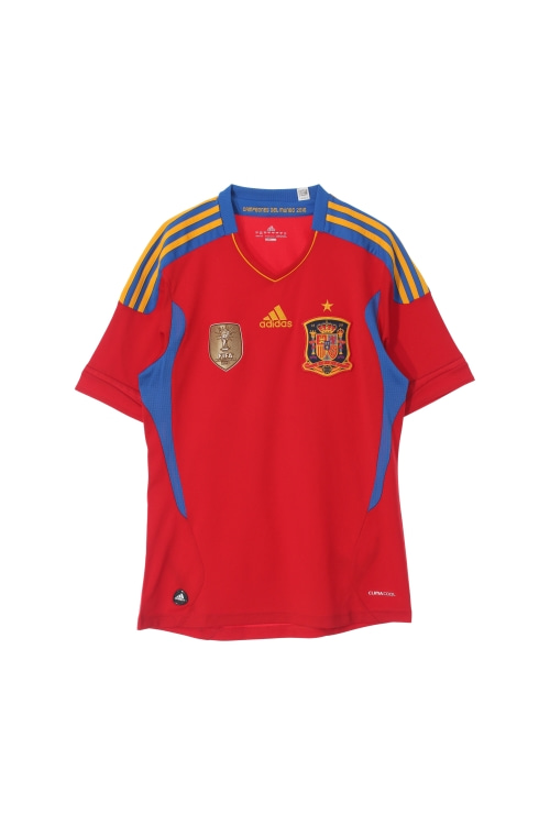 아디다스 (Man - M) 폴리 3S 자수 로고 클라이마쿨 2010 FIFA 축구 유니폼 반팔 티셔츠