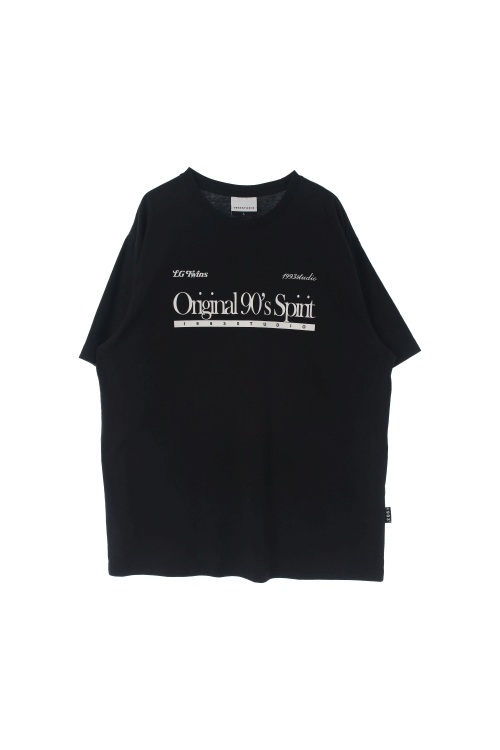 1993스튜디오 x LG 트윈스 (Man - L) 코튼 폴리 로고 레터링 크루넥 반팔 티셔츠